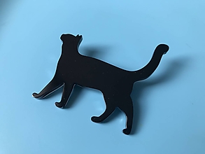 Brošne - Brošňa – mačka 1. (čierna) - 15383851_