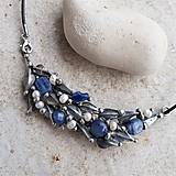 Náhrdelníky - BLUE PEARL náhrdelník - 15388375_