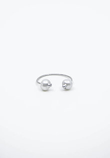 Prstene - Prsteň s perličkami B/ chirurgická oceľ - 15387825_