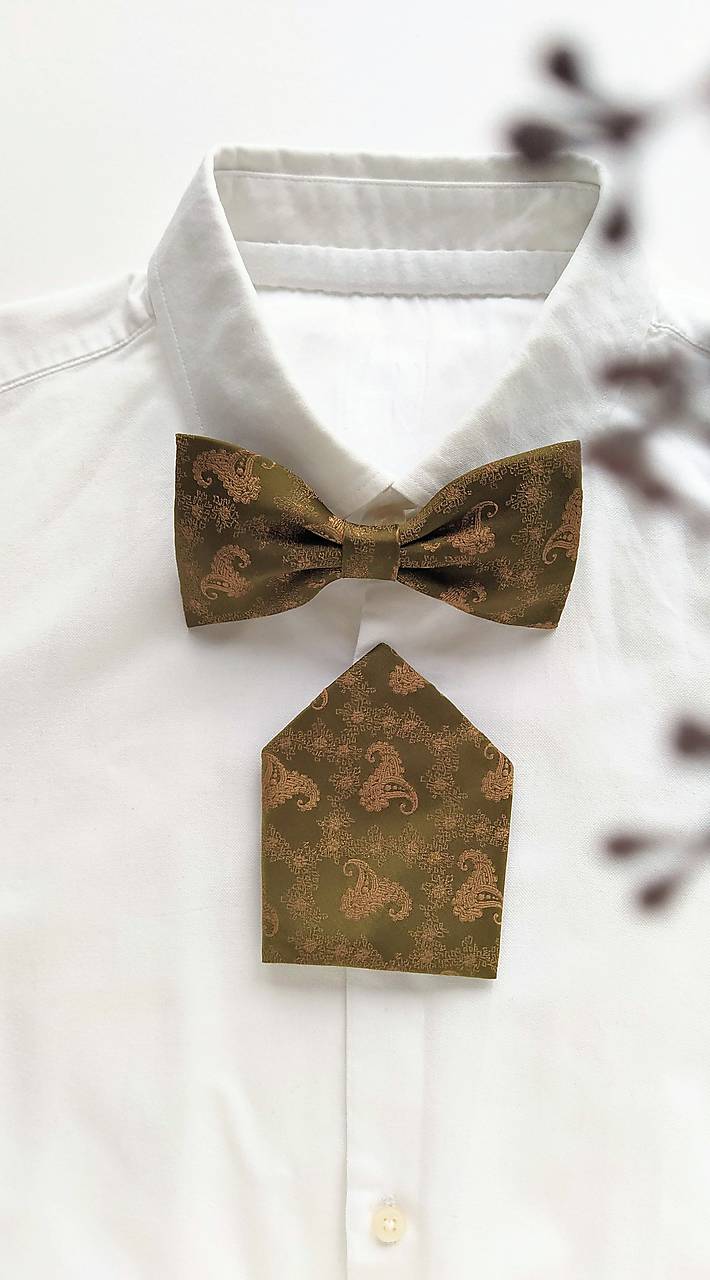 Motýlik zelený ornamentový