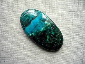 Minerály - Kabošon - malachit+chrysokol 36 mm, č.4f - 15388493_