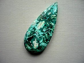 Minerály - Kabošon - malachit+chrysokol 45 mm, č.11f - 15388536_