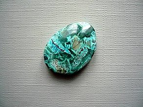 Minerály - Kabošon - malachit+chrysokol 22 mm, č.28f - 15388617_