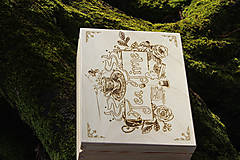 Úložné priestory & Organizácia - Krabička na čajové vrecúška, drevená gravírovaná krabička s čajovou tematikou lesná víla (Farba prírodného dreva) - 15388809_