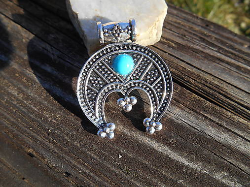 Náhrdelníky - LUNA-LUNICA-slovanská: 9,50e!!! Zľava (lunica a tyrkys) - 15391824_