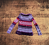 Detské oblečenie - Ručne pletený pulóver  č.146 - 15390100_