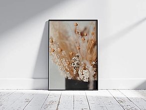 Kresby - Plagát| Maľba suché kvety vo váze - 15389535_