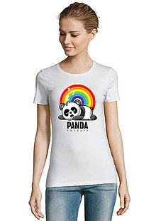 Topy, tričká, tielka - Šťastná Panda „Sen o dúhe“ - 15389295_