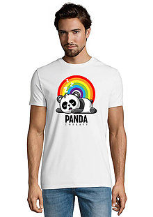 Topy, tričká, tielka - Šťastná Panda „Sen o dúhe“ - 15389300_