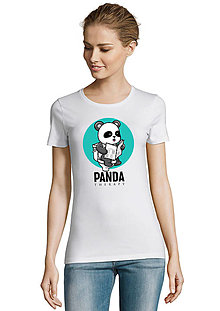 Topy, tričká, tielka - Informovaná Panda „Stará klasika“ - 15389464_
