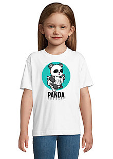 Topy, tričká, tielka - Informovaná Panda „Stará klasika“ - 15389485_