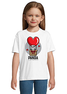 Topy, tričká, tielka - Zamilovaná Panda „V oblakoch“ - 15390054_
