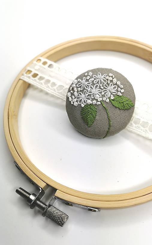 Brošne - Výšivaná brošňa (jediná) - 15394117_