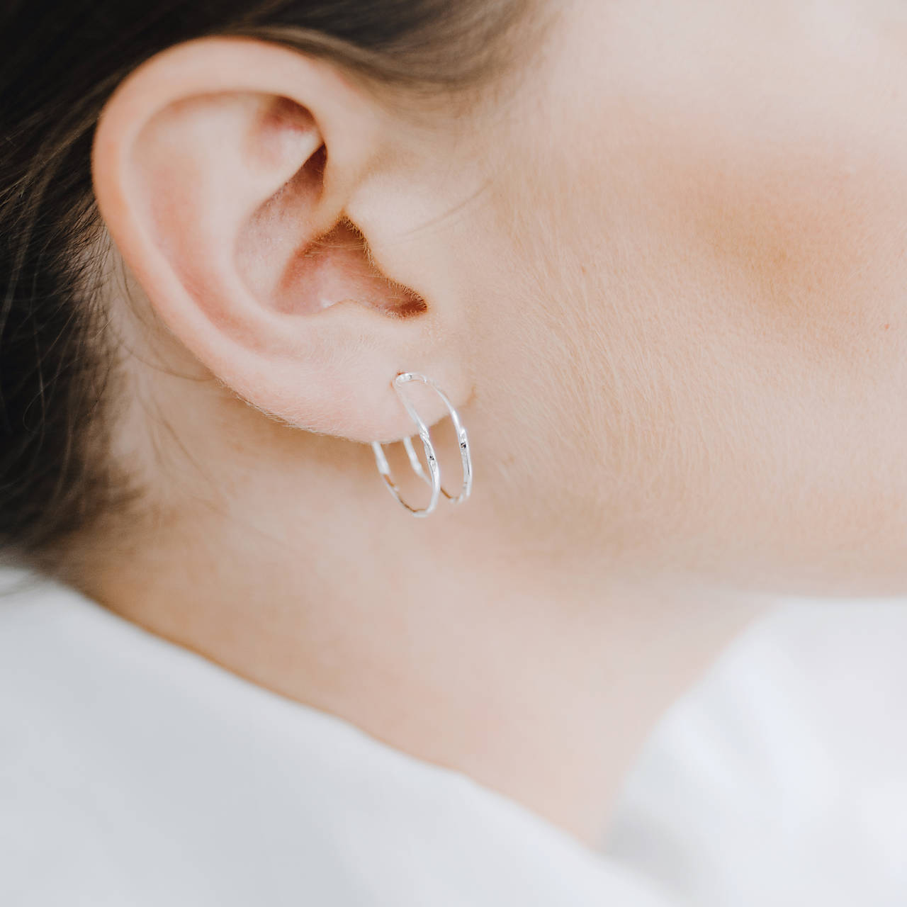 náušnice STUHA 05 striebro