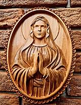 Dekorácie - 3D Drevorezba Panna Mária. - 15392124_