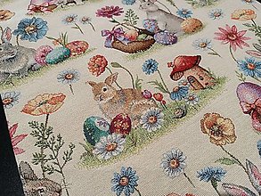 Úžitkový textil - Veľkonočný obrus so zajačikmi - 15393812_