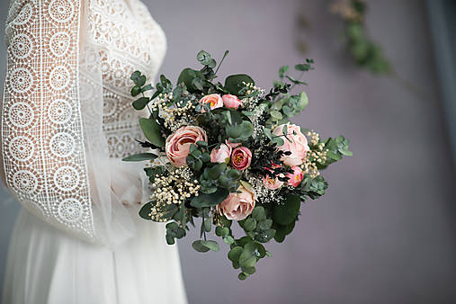 Svadobná kytica "svadobný sen" - marhuľová