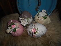Dekorácie - Velkonočné vajíčka sada 4 kusov - 15392623_