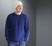 Pánske oblečenie - Pánsky sveter z merino vlny - kolekcia Pierko - farby na výber (parížska modrá) - 15394514_