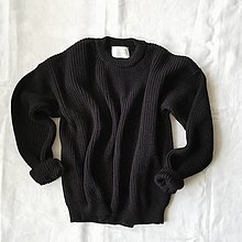 Pánske oblečenie - Pánsky sveter z merino vlny - kolekcia Pierko - farby na výber (čierna) - 15394437_