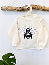 Mikiny - Detská mikinka s potlačou včely - 15393884_