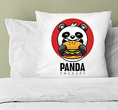 Úžitkový textil - Liečivá Panda „Le Burger“ - 15395421_