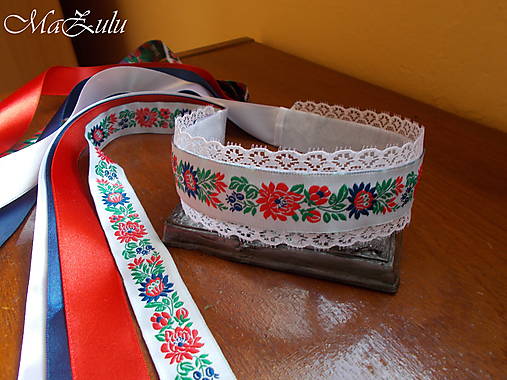 Opasky - folklórna čelenka svadobná / parta / - 15396835_