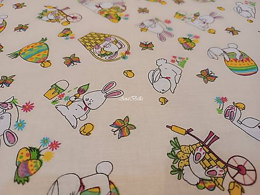 Úžitkový textil - Veselá veľkonočná štóla so zajačikmi - 15397712_