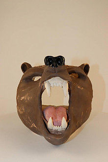 Svietidlá - Keramický svietnik Bart the Bear - 15396998_
