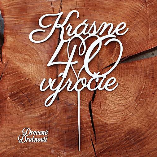 Dekorácie - Zápich na tortu – výročie svadby (Krásne XX. výročie) - 15396320_