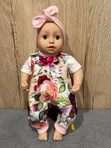 Hračky - Oblečenie pre bábiku BABY ANNABELL - 43 cm, kvety - 15398587_