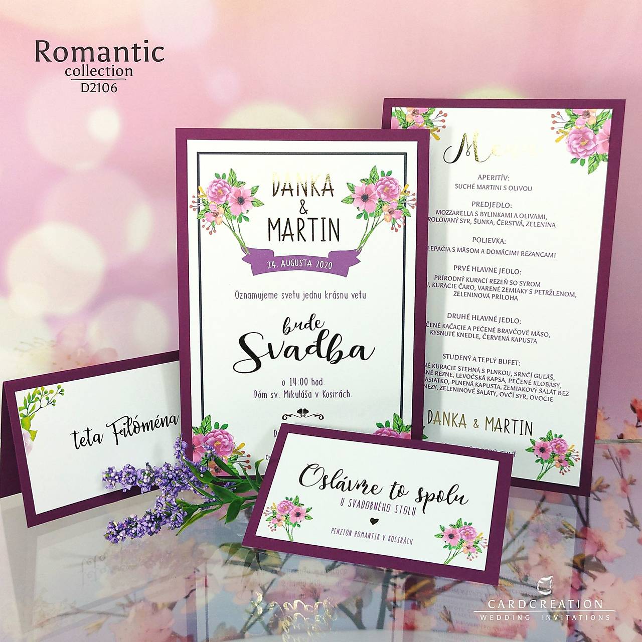 Svadobné oznámenia d2106