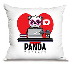 Úžitkový textil - Zamilovaná Panda „Cukrovo-kyticová“ - 15396374_