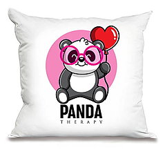 Úžitkový textil - Zamilovaná Panda „Ružový svet“ - 15396392_