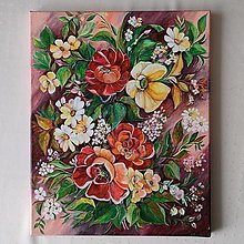 Obrazy - Obraz Rozkvitnuté kvety, acryl, 40 x 50 cm - 15399801_