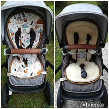 Detský textil - VLNIENKA podložka do kočíka BUGABOO FOX 100% WOOL Seat Liner Elegant Merino Little Advetures - 15401906_