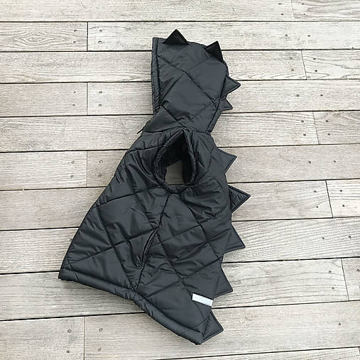 Detské oblečenie - Detská vesta dino - black - 15400772_