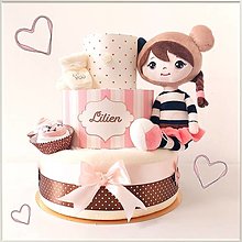 Detské doplnky - Plienková torta "JEMNÁ KLASIKA" - 15401056_