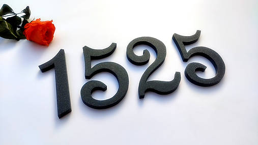  - Súpisné číslo - samostatné číslice OZDOBNÉ (výška číslic 20cm) - 15402032_