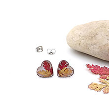 Náušnice - Puzetové živicové náušnice _ Miniatúrky (Oranžová) - 15399486_