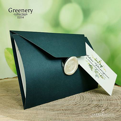 Svadobné oznámenie greenery D2114
