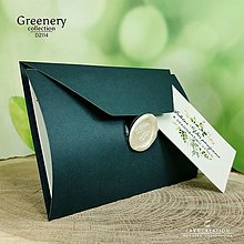 Papiernictvo - Svadobné oznámenie greenery D2114 - 15400559_