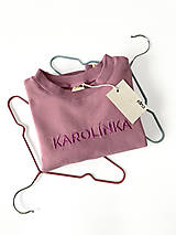Detské oblečenie - Detská mikina s menom KAROLÍNKA - lavender - 15399616_