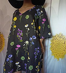 Šaty - Ľanové šaty " Botanical " - 15405022_
