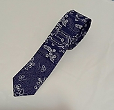 Pánske doplnky - kravata folk "modrotlač" rôzne varianty - 15404122_