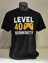 Topy, tričká, tielka - Pánske tričko Level 40 narodeniny - 15404648_