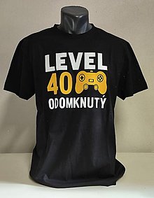 Topy, tričká, tielka - Pánske tričko Level 40 narodeniny - 15404648_