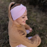 Čiapky, čelenky, klobúky - DEUX merino čelenka (ružové odtiene) (svetlá ružová) - 15402344_