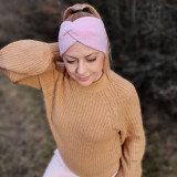 Čiapky, čelenky, klobúky - DEUX merino čelenka (ružové odtiene) (svetlá ružová) - 15402345_