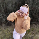 Čiapky, čelenky, klobúky - DEUX merino čelenka (ružové odtiene) (svetlá ružová) - 15402346_